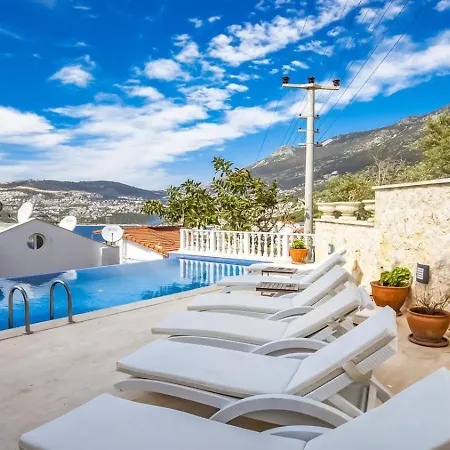 Kisla 3 Bedroom Seaview With Heated Pool Private Pool Hot Tub Kalkan
